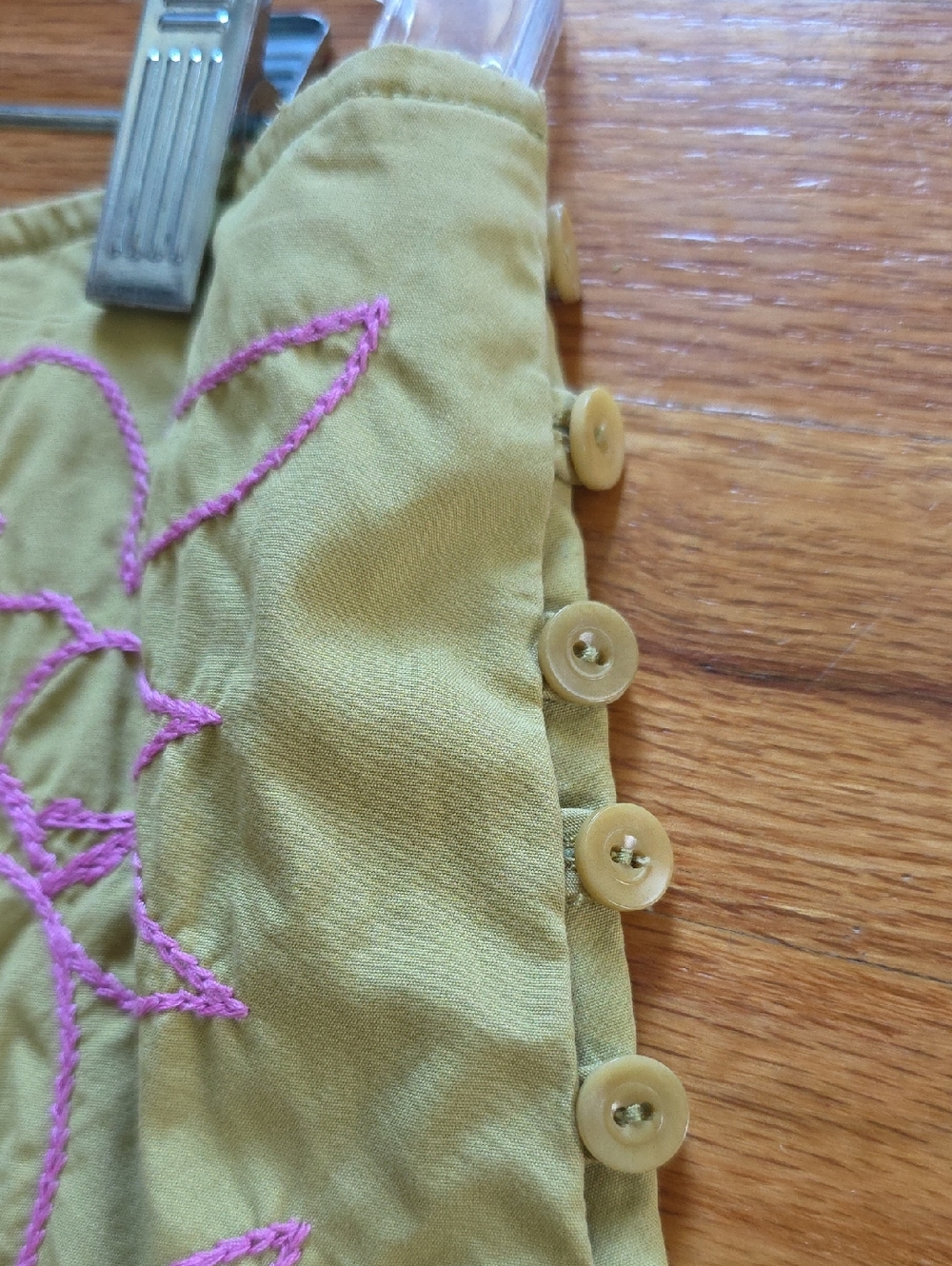 J. Jill A-Line Skirt Womens Size 8 Y2k Vintage Boho Fairy Green Pink Embroidery - Picture 4 of 10